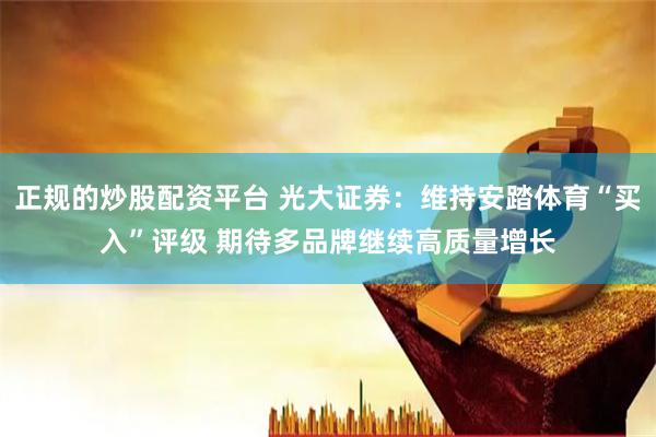 正规的炒股配资平台 光大证券：维持安踏体育“买入”评级 期待多品牌继续高质量增长